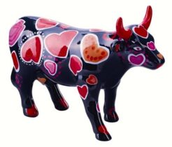 Cow-ween of hearts (medium ceramic)