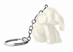 Key ring white sitting