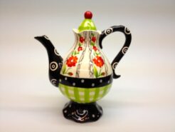 Teapot green/white