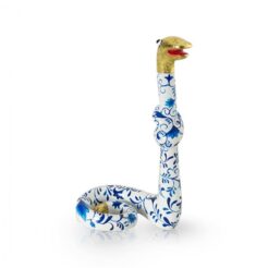 Standing Snake Delftblue Gold