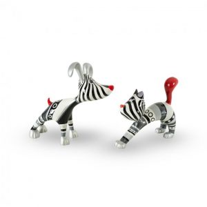 Sitting Hotdog multi color silver Kunst en Kadootjes