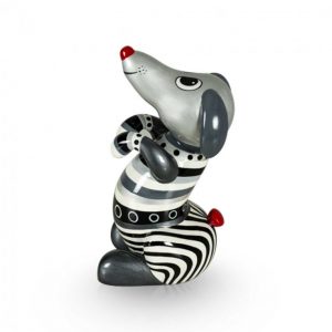 Sitting Hotdog multi color silver Kunst en Kadootjes