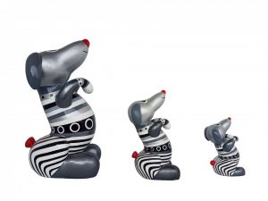 Sitting Hotdog silver Kunst en Kadootjes