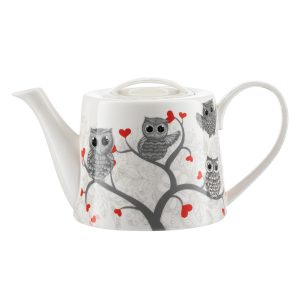 Theepot Uil/harten Kunst en Kadootjes