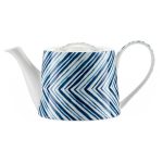 Theepot strepen blauw Kunst en Kadootjes