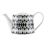 Theepot retro zwart Kunst en Kadootjes