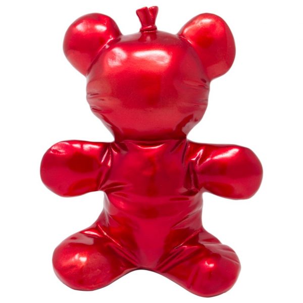 Balloon bear metallic red Kunst en Kadootjes