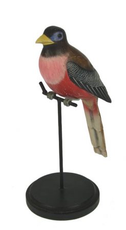 Vogel blauw/rood Kunst en Kadootjes