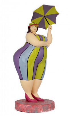 Lady with Umbrella Kunst en Kadootjes