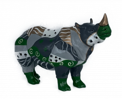 Rhino "Juan" Multicolor Kunst en Kadootjes