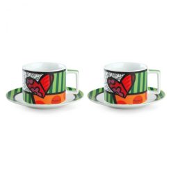 Britto Cappuccino Cup set "Heart"