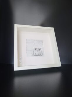 Handmade pen drawing with Cats