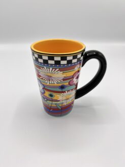 Mug with different flowers (orange)