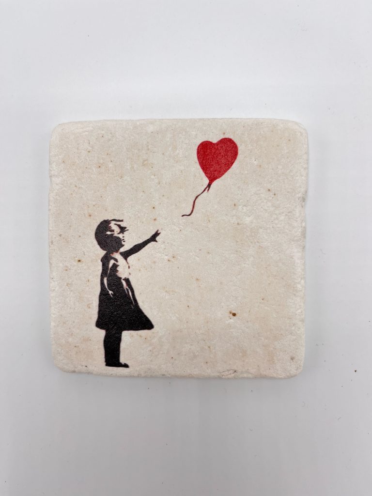 Banksy Tile 'Girl With Balloon' | Kunst & Kadootjes