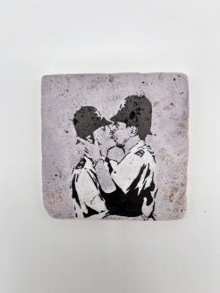Banksy Tile 'Kissing Coppers'