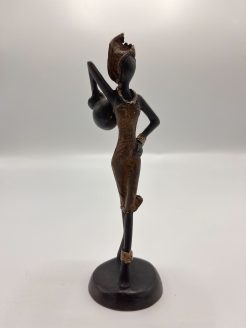 African Statuette of Lady with Vase