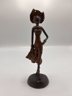African Statuette of Lady with Hand on Hip