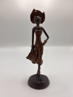 African Statuette of Lady with Hand on Hip