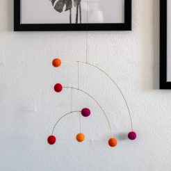 Hanging Art - Felt Balls (Red)