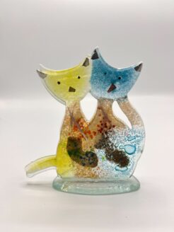 Cat Couple Small - Hydra Lime