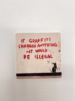 Banksy Tile 'If Graffiti Changed Anything'