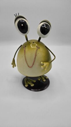 Happy green frog (on spring)