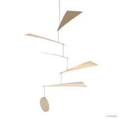 Mobile leaves, a wooden hanging decoration for inner peace (60x60)