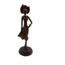 African Statuette of Lady with Hand on Hip