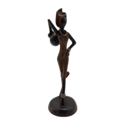 African Statuette of Lady with Vase
