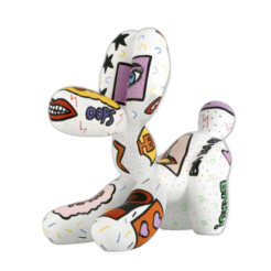 Balloon Dogs - Balloon Dog – Fetch White Pat-Pop