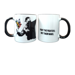 Banksy ceramic mug 325 ml – The Flowerthrower