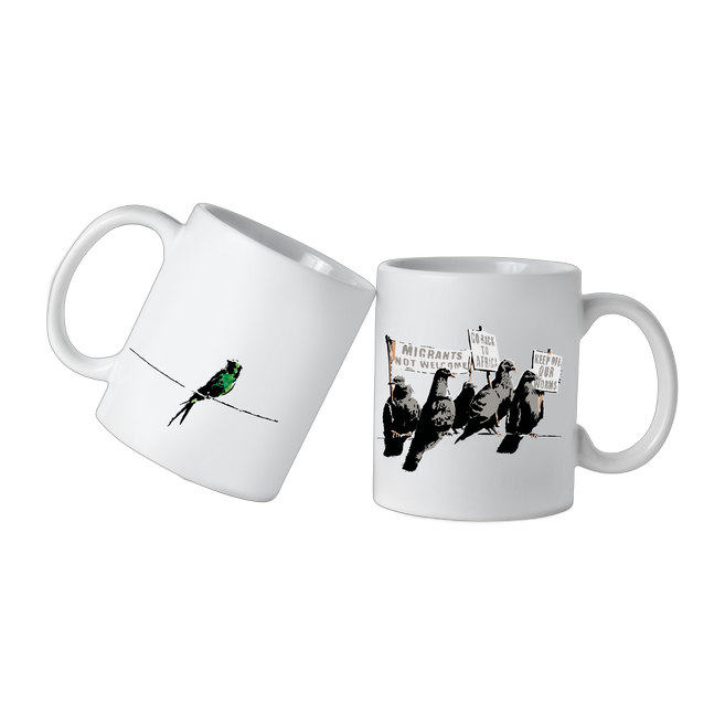 Banksy Ceramic Mug 325ml – Birds