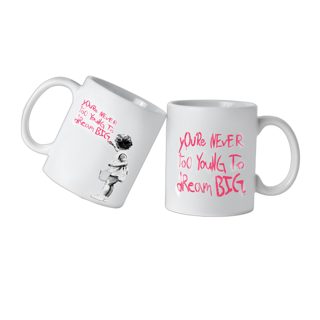 Banksy Ceramic Mug 325ml – Dream Big