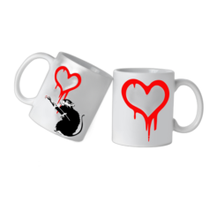 Banksy Ceramic Mug 325ml – Love rat