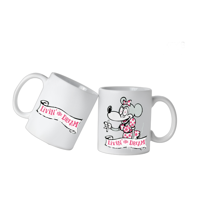 Banksy Ceramic Mug 325ml – Minnie Living the Dream