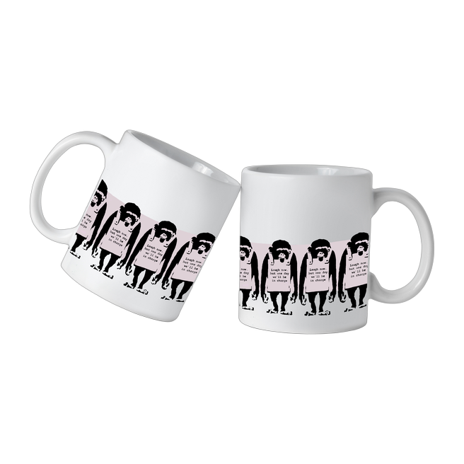Banksy Ceramic Mug 325ml – Laugh Now