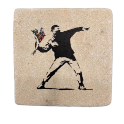 Banksy Tile ‘Flowerthrower’