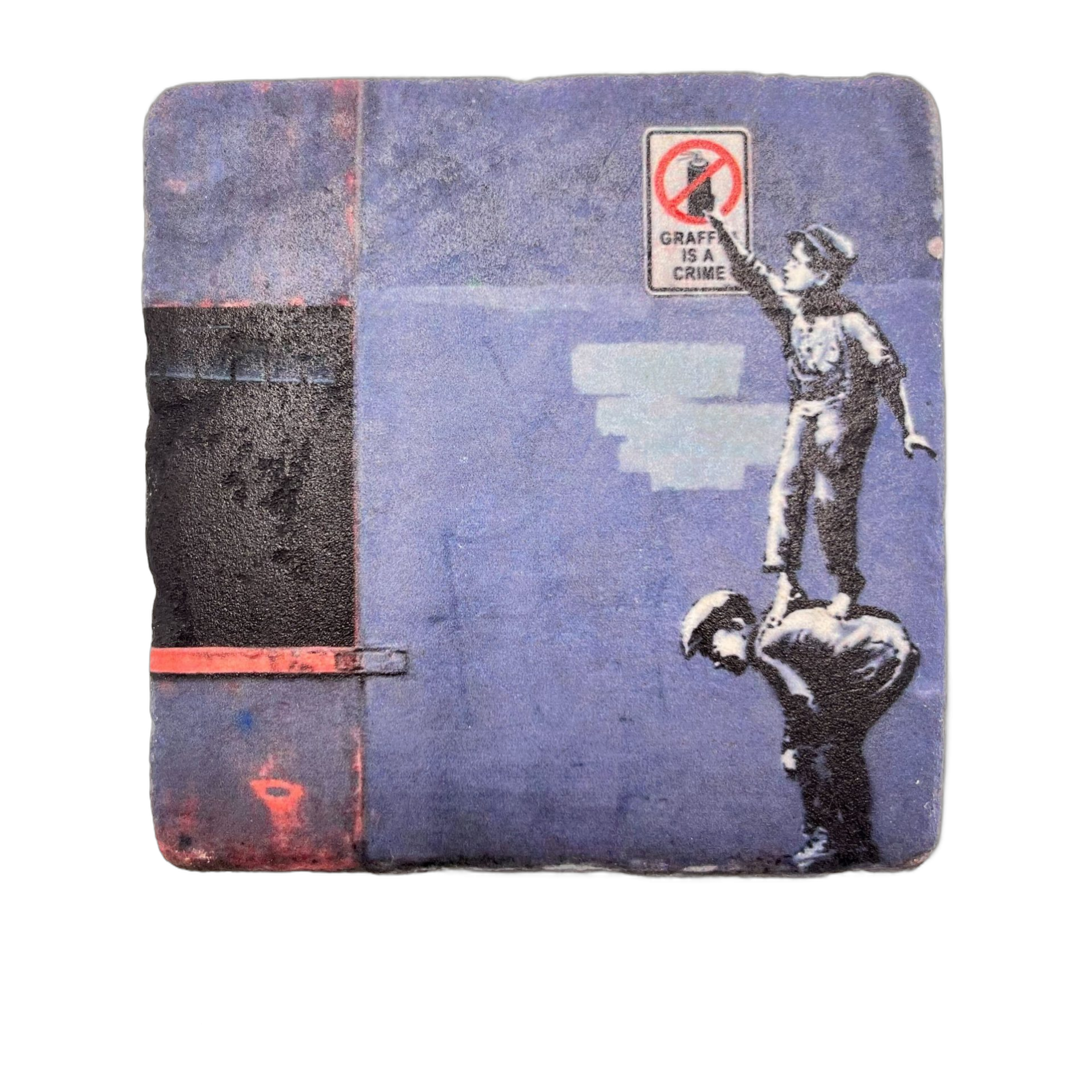 Banksy Tile ‘Graffiti Is A Crime’