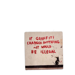 Banksy Tile ‘If Graffiti Changed Anything’
