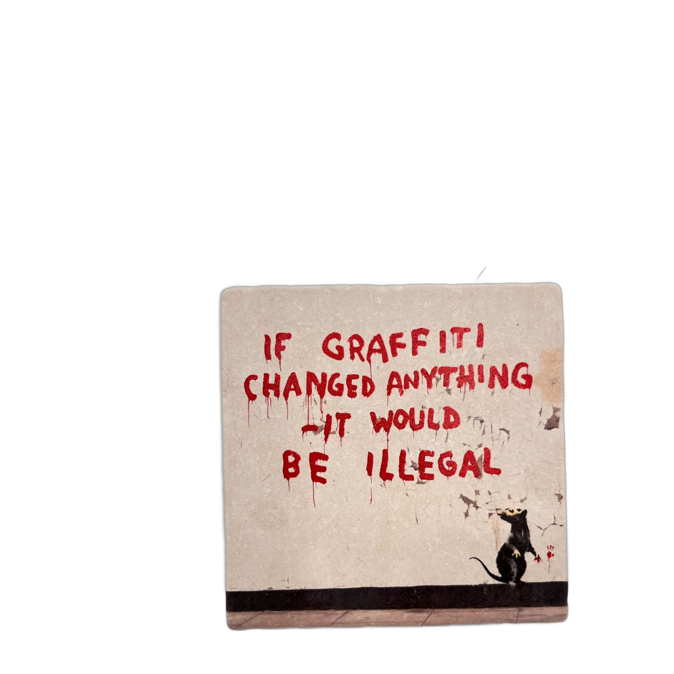 Banksy Tile ‘If Graffiti Changed Anything’