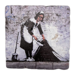 Banksy Tile ‘Sweep It Under the Carpet’