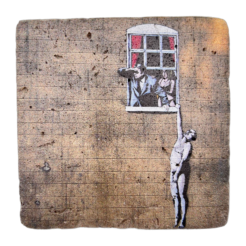 Banksy Tile ‘Well Hung Lover’