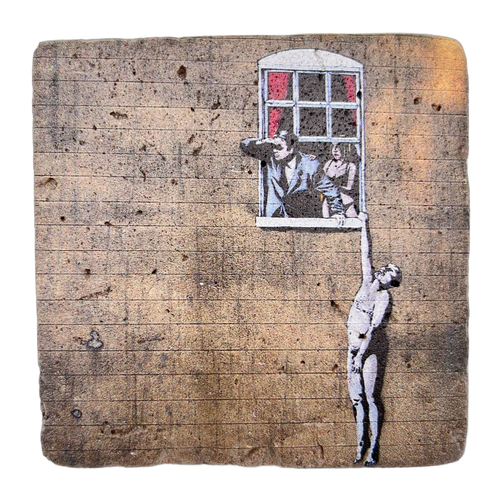 Banksy Tile ‘Well Hung Lover’
