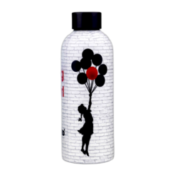 Banksy’s Graffiti Dual Water Bottle 500ml – Flying Balloons Girl