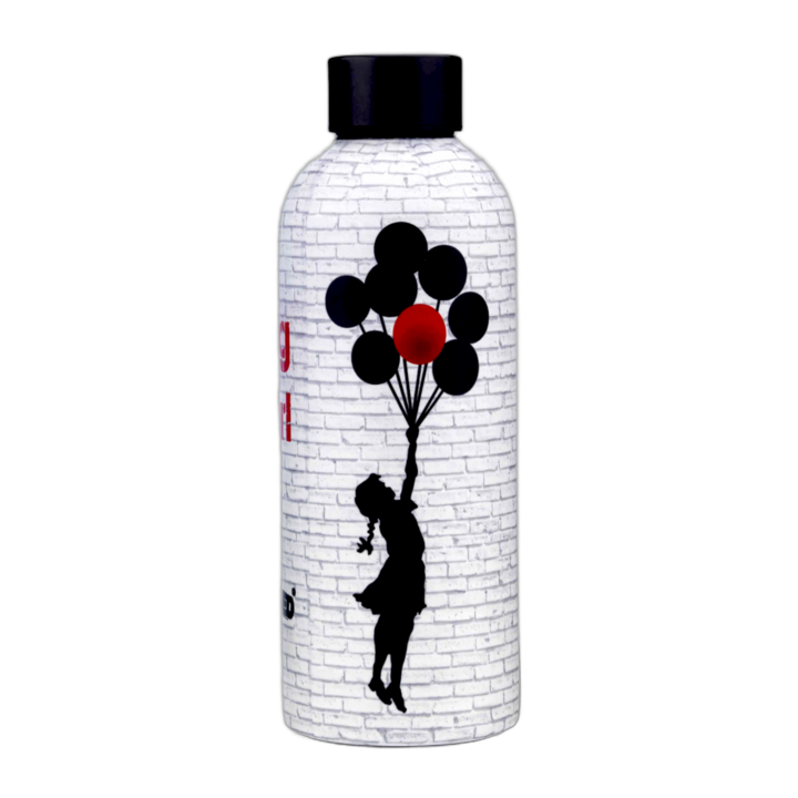 Banksy’s Graffiti Dual Water Bottle 500ml – Flying Balloons Girl