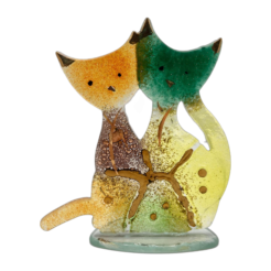 GaDecoGlass - Cats Couple Medium – Autumn