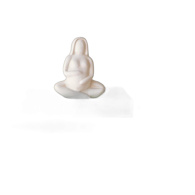 Ceramic Pregnant Woman (White)