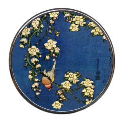 Compact Mirror Hokusai Blossoms