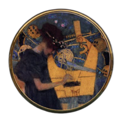 Compact Mirror Klimt “Die Musik”