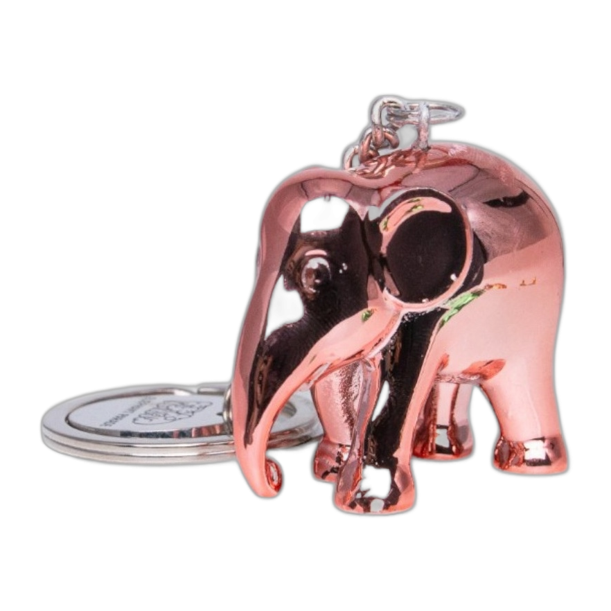 Elephant Parade Keychain – Chrome Pink
